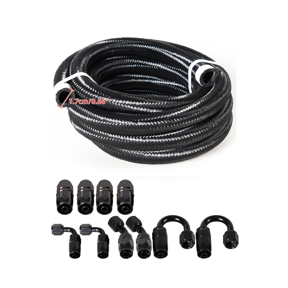  10FT 4AN Braided Fuel Line Hose Nylon Braided for 1/4 Tube  Size : Automotive