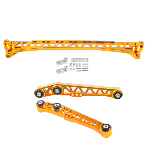 Billet Rear Lower Control Arm + Subframe Brace for Honda Civic 88-95 EG SL