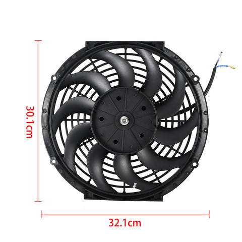 2Pcs Universal 7" 9" 10" 12" 16" Radiator Slim Fan Kit