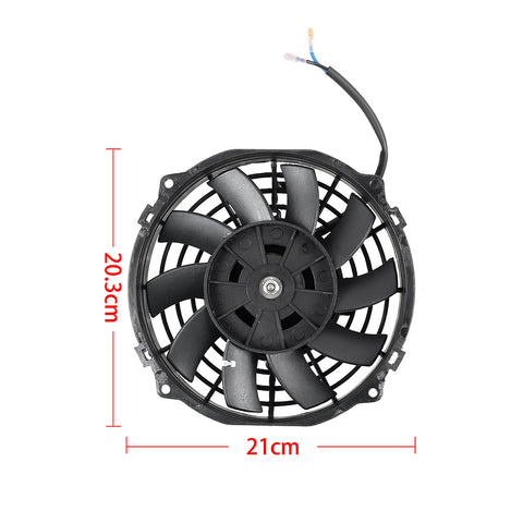 2Pcs Universal 7" 9" 10" 12" 16" Radiator Slim Fan Kit